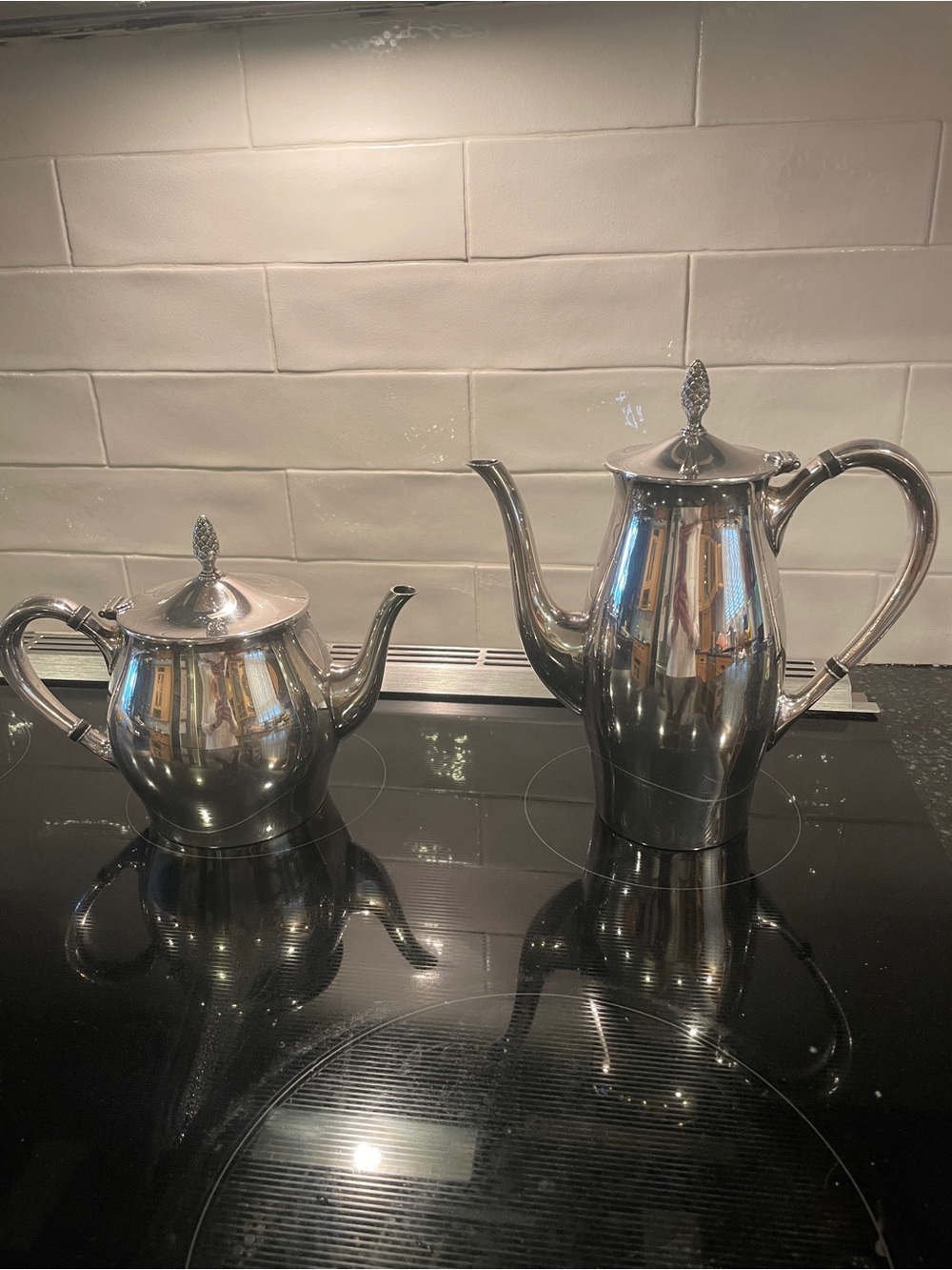 Sterling Silver Gorham Coffee and Tea Pot Set - Elegant Sterling Silver Finish